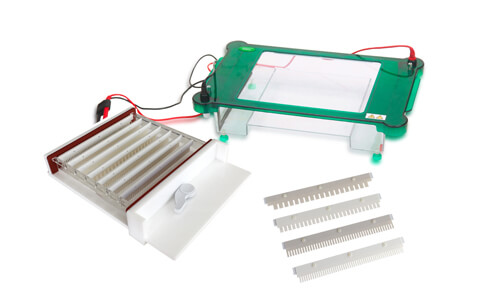 Guía de instalación y puesta en marcha del modelo YR03421 de electroforesis horizontal