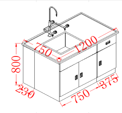 Banco de Trabajo de Laboratorio de Acero Inoxidable 304 YR06013-1 // YR06013-13 – 8